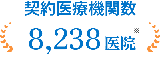 契約医療機関数 8,238医院