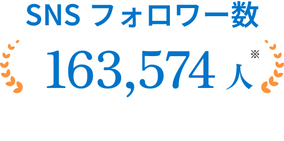 SNSフォロワー 163,574人